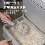 Cat litter box with bottom inlet and top outlet, no sand leakage, no sand, one-piece, easy to clean, 20 catties, available size 40cm*40cm*50cm