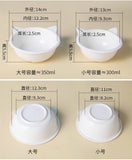 【Cat Bowl】Cat Ear Ceramic Pure White Water Bowl 14cm*5.5cm