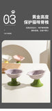 【Cat Bowl】Flower-edged slanted high-foot bowl 15.5cm*8.3cm