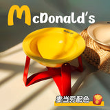 Cat bowl Korean bd same style flying saucer cat bowl with stand 14cm