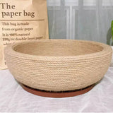 Cat scratching nest, cat scratching bowl, large size, handmade natural sisal woven bottom with anti-slip sticker, size 45cm*45cm*16cm