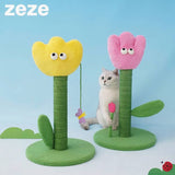 Zeze tulip cat scratching post is wear-resistant and does not drop crumbs. Size: 35cm*35cm*57cm