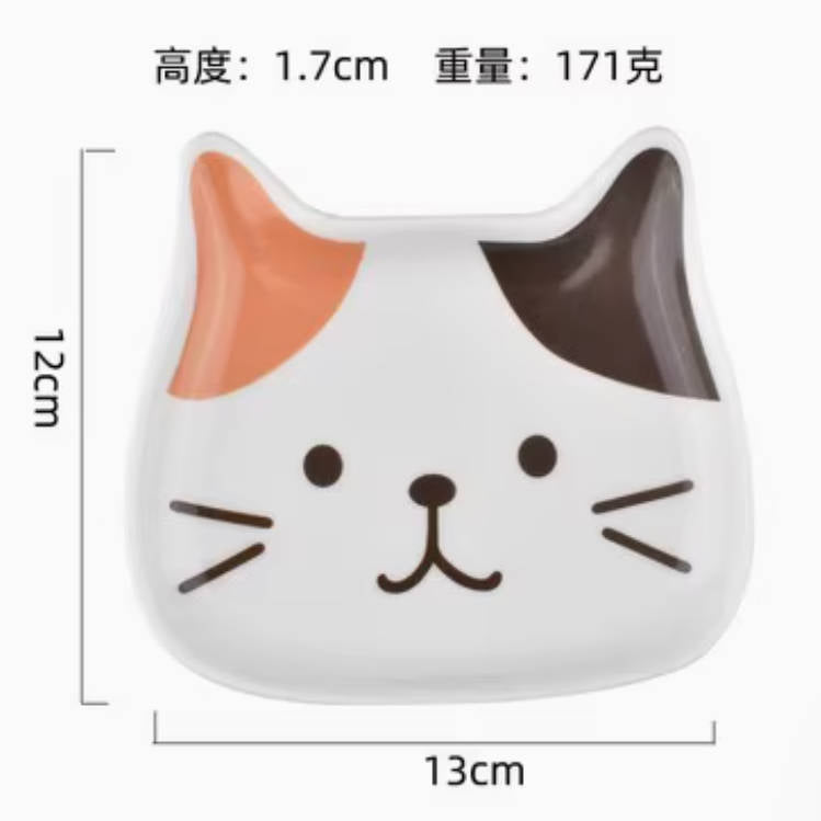 猫碗小猫盘13cm