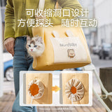 Cat backpack, cute backpack with exposed head, can accommodate cats up to 18 catties