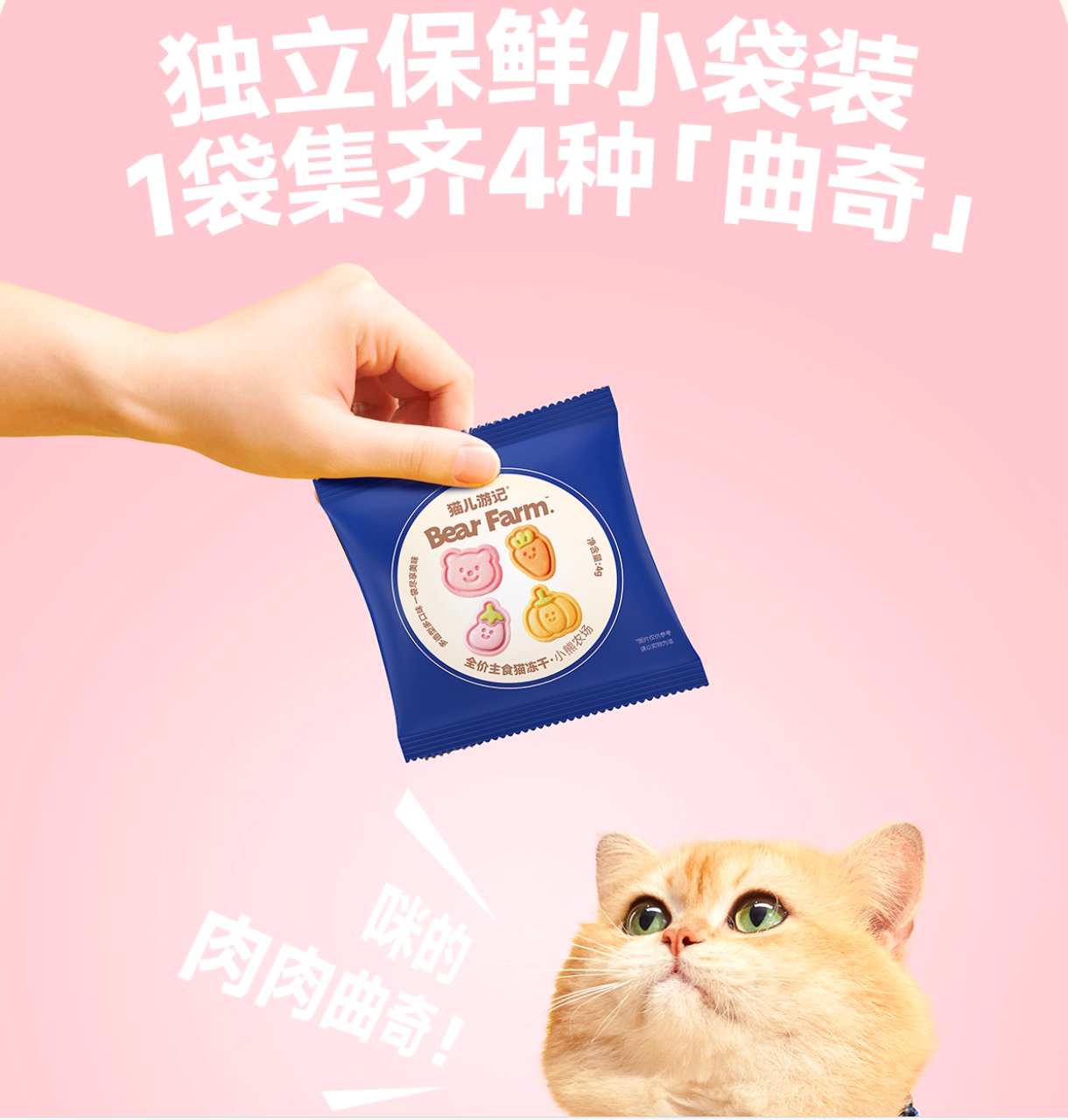 猫儿游记小熊农场主食冻干40g