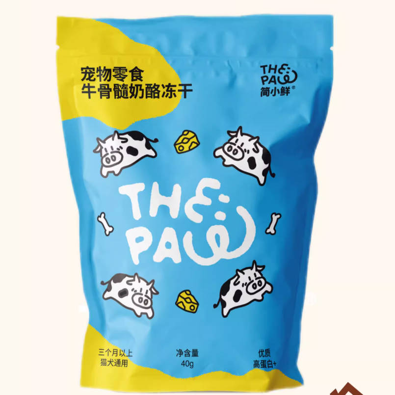 THEPAW简小鲜 牛骨髓奶酪零食冻干40g