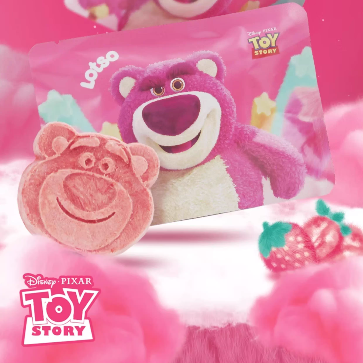 Alfie&Buddy阿飞和巴弟草莓熊联名熊头熊脑冻干8g*6