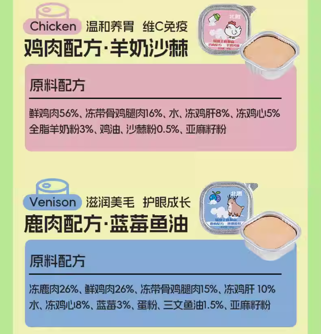 北愿全价主食猫餐盒40g*6
